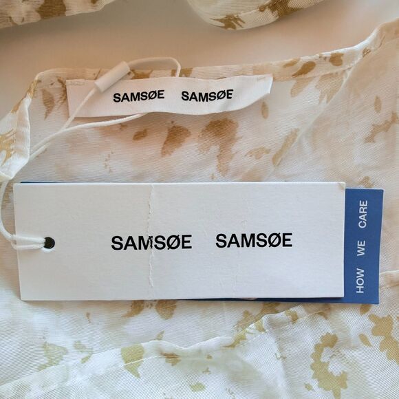 NWT Samsoe Samsoe Gertrud Empire Waist Midi Dress in Desert Flower Size Medium - Picture 7 of 16